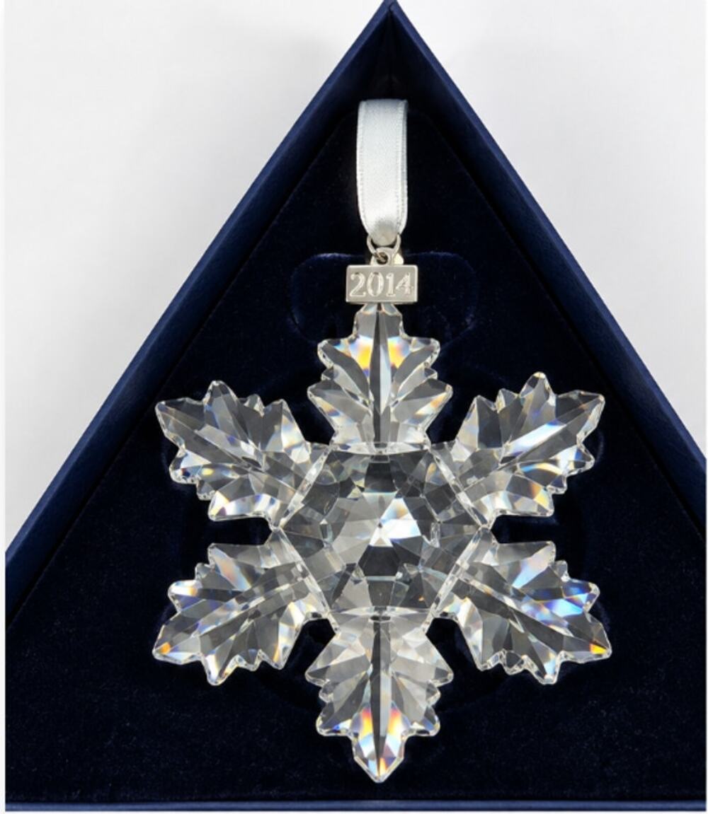 Swarovski 2014 Annual Edition Christmas Snowflake Ornament 5059026 Box